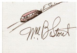 William Bushnell Stout Aviation & Automotive Pioneer 1943 Autograph W/ Broadside