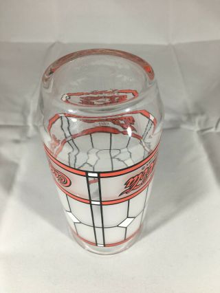 Coca Cola Drinking Glass VINTAGE TIFFANY STYLE Coke FROSTED STAINED GLASS 5