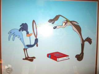 Warner Brothers Animation Cel Sericel Roadrunner And Cyotee " The Hypnotist "