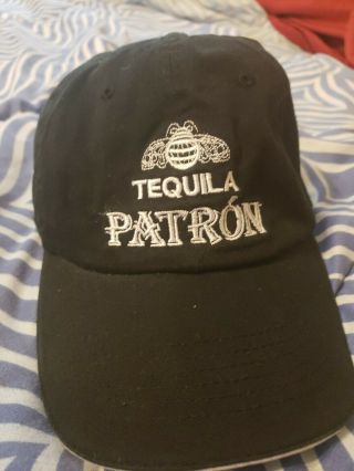 Black Patron Tequila Hat W/ Bee Design