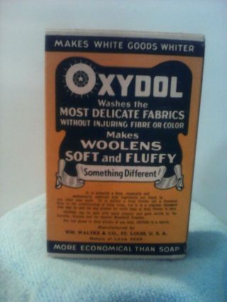 Vintage Oxydol Laundry Soap Manufactured By WM.  WALTKE & CO St Louis Mo. 12