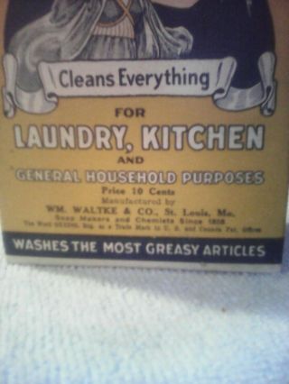 Vintage Oxydol Laundry Soap Manufactured By WM.  WALTKE & CO St Louis Mo. 3