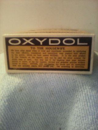 Vintage Oxydol Laundry Soap Manufactured By WM.  WALTKE & CO St Louis Mo. 9