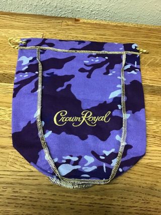 Crown Royal Bag Camouflage Purple Camo 8 " X 9 " X3 "