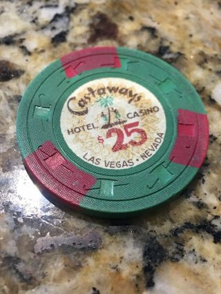 $25 Castaways Casino Gaming Chip Hotel Las Vegas
