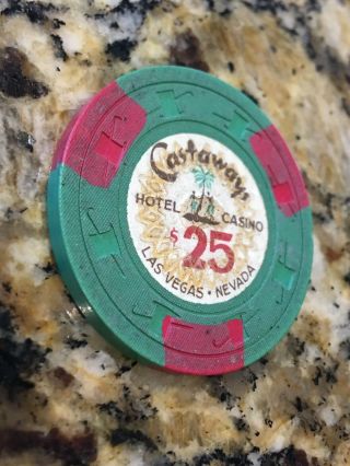 $25 Castaways Casino GAMING CHIP Hotel LAS VEGAS 3