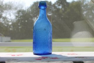 john ryan excelsior mineral water 1859 cobalt blue bottle bottle 2