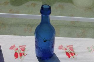 john ryan excelsior mineral water 1859 cobalt blue bottle bottle 4