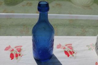 john ryan excelsior mineral water 1859 cobalt blue bottle bottle 5