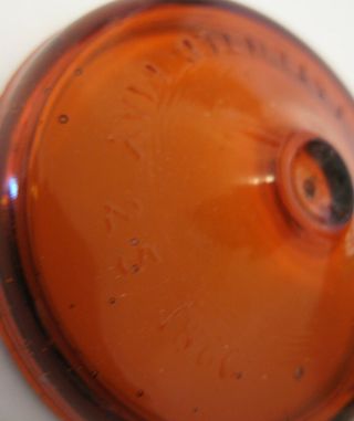 1886 RARE DARK AMBER BROWN ANTIQUE GLOBE Quart CANNING FRUIT JAR w/ Lid 50 4