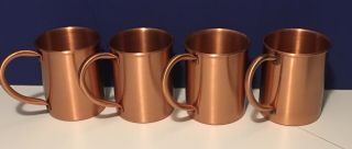 4 Embossed Tito ' s Vodka Copper Moscow Mule Mug Set 5