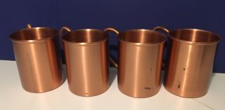 4 Embossed Tito ' s Vodka Copper Moscow Mule Mug Set 6
