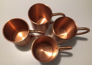 4 Embossed Tito ' s Vodka Copper Moscow Mule Mug Set 8