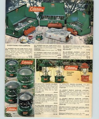 1971 Paper Ad Coleman Lanterns Camp Cook Stoves Miniature Bear Grizzly Hunt Bow