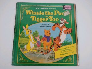Vtg Disneyland 3813 Winnie The Pooh & Tigger Too Lp 33rpm