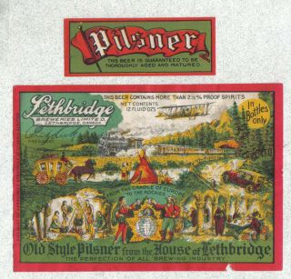 Beer Label - Canada - Old Style Pilsner - Lethbridge Breweries Ltd.  - Alberta
