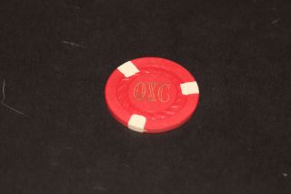 Extrenmely Scarce Oxford Club $5 Casino Chip Las Vegas Rated O