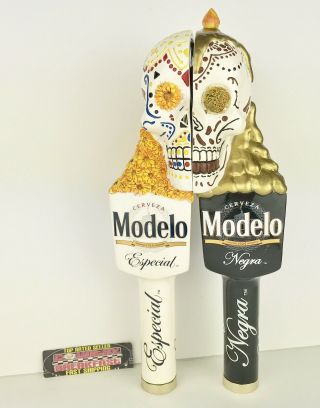 Modelo De Los Meurtos Day Of The Dead Skull Beer Tap Handles Set Rare