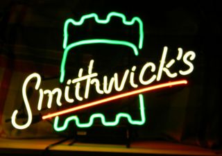 Smithwick’s Irish Red Ale Real Neon Beer Sign 29 " X 19”