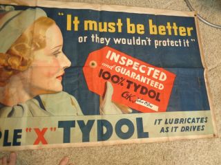 Flying A tydol advertising canvas sign banner 4Ft X 6ft vibrant colors 4