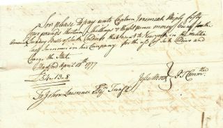 Revolutionary War Connecticut Pay Order For Soldiers At Battle Of Long Island