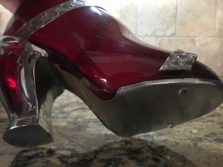 A RARE WEST VIRGINIA 1930’S RUBY RED LADY’S LEG BOOT COCKTAIL SHAKER 6