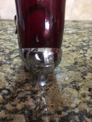 A RARE WEST VIRGINIA 1930’S RUBY RED LADY’S LEG BOOT COCKTAIL SHAKER 8