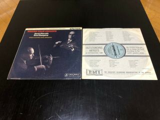 Brahms Violin Concerto Oistrakh Klemperer Columbia Sax 2411 Blue & Silver