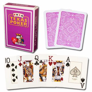 10 Decks Modiano 100 Plastic Playing Cards Poker Size Jumbo Index 10 Colors 8
