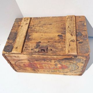 1917 Pre - Proh LEMP CERVA Lidded Wooden Box Falstaff Griesedieck Pabst Beer Crate 6