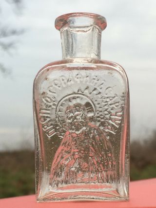 Antique Bottle Church " St.  Seraphim Of Sarov And The Mother Of God " 1800 