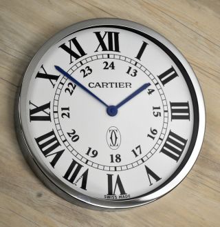 Ronde Solo De Cartier Dealers Showroom Wall Clock Display