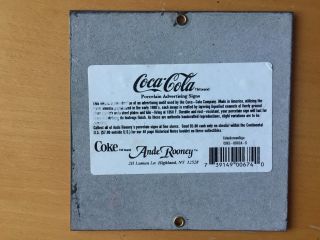RARE SODA Vintage Rare Korean Coca Cola Porcelain Enameled Sign Ande Rooney 2
