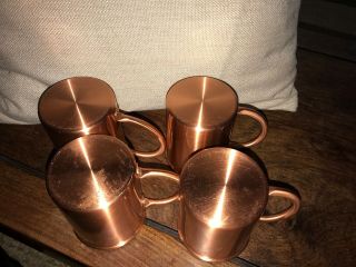 4 Embossed Tito ' s Vodka Copper Moscow Mule Mug Set, 7