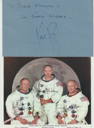 Neil Armstrong,  Apollo 11,  Signature On Paper
