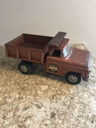 Vintage Tonka Hydraulic Dump Truck Bronze Pressed Steel Toy Truck Vehicle 2