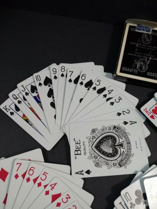Silver Slipper Casino Uncancelled Playing Cards Black Deck Las Vegas Saloon Rare 8
