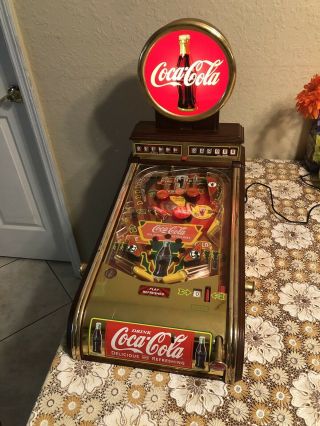 Franklin Coca Cola Pinball Machine 1996 Deluxe Collectors Edition