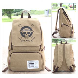Anime One Piece Luffy Pirates Canvas Backpack Sport Outdoor Boy Girls School Bag