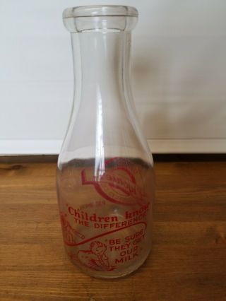 Ligonier Pa 1 Quart Milk Bottle Ligonier Dairy Products Children 152