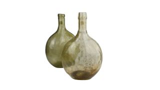 Flat Demijohn | Vintage Ham Bottle | Antique Wine Bottle
