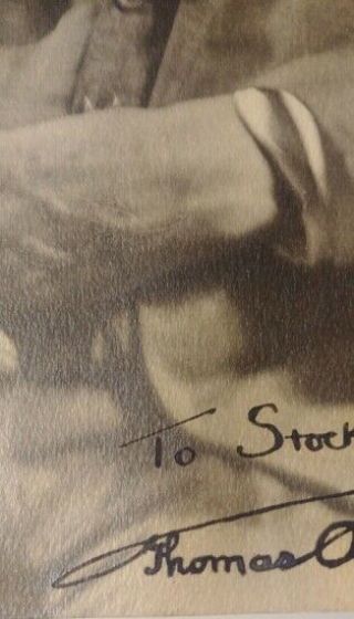 Real Signature Thomas Edison Silver Gelatin Print Inscribed to Stockfisch 1920 ' s 5