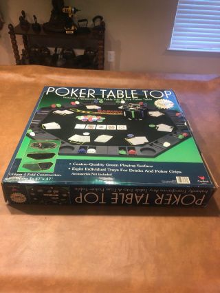 Cardinal Folding Poker Table Top Octagon 47 X 47.  8 Trays Texas Hold 