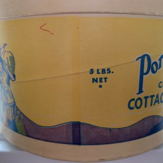 Vintage Portage Co - op Creamery Cottage Cheese Box Container Indian Wisconsin 3