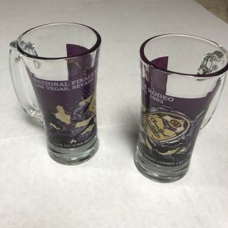 Vintage Crown Royal Whiskey Las Vegas Nevada National Rodeo Finals 1993 Glass.