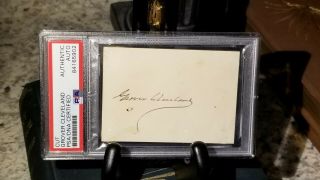 Grover Cleveland Authentic Signed Cut Signature Autographed Psa Dna Slabbed