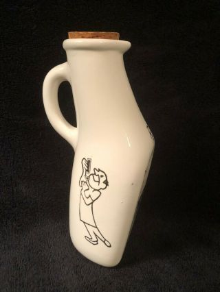 Vintage 1950 ' s Hand Painted Martini Mixer Ceramic Gag Gift Urinal RX 2