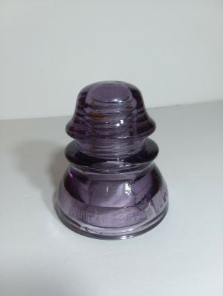 Purple Cd 15 Whitall Tatum Co.  No.  1 Glass Insulator Usa