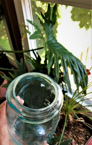 A Brilliant,  Whittled Glass Fruit Jar: 