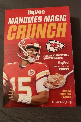 Patrick Mahomes Cereal - Hy - Vee Mahomes Magic Crunch - Kansas City Chiefs
